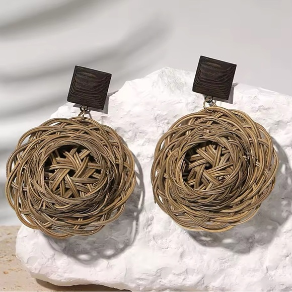 Free People Bohemian Nest Knit Earrings - Picture 1 of 13